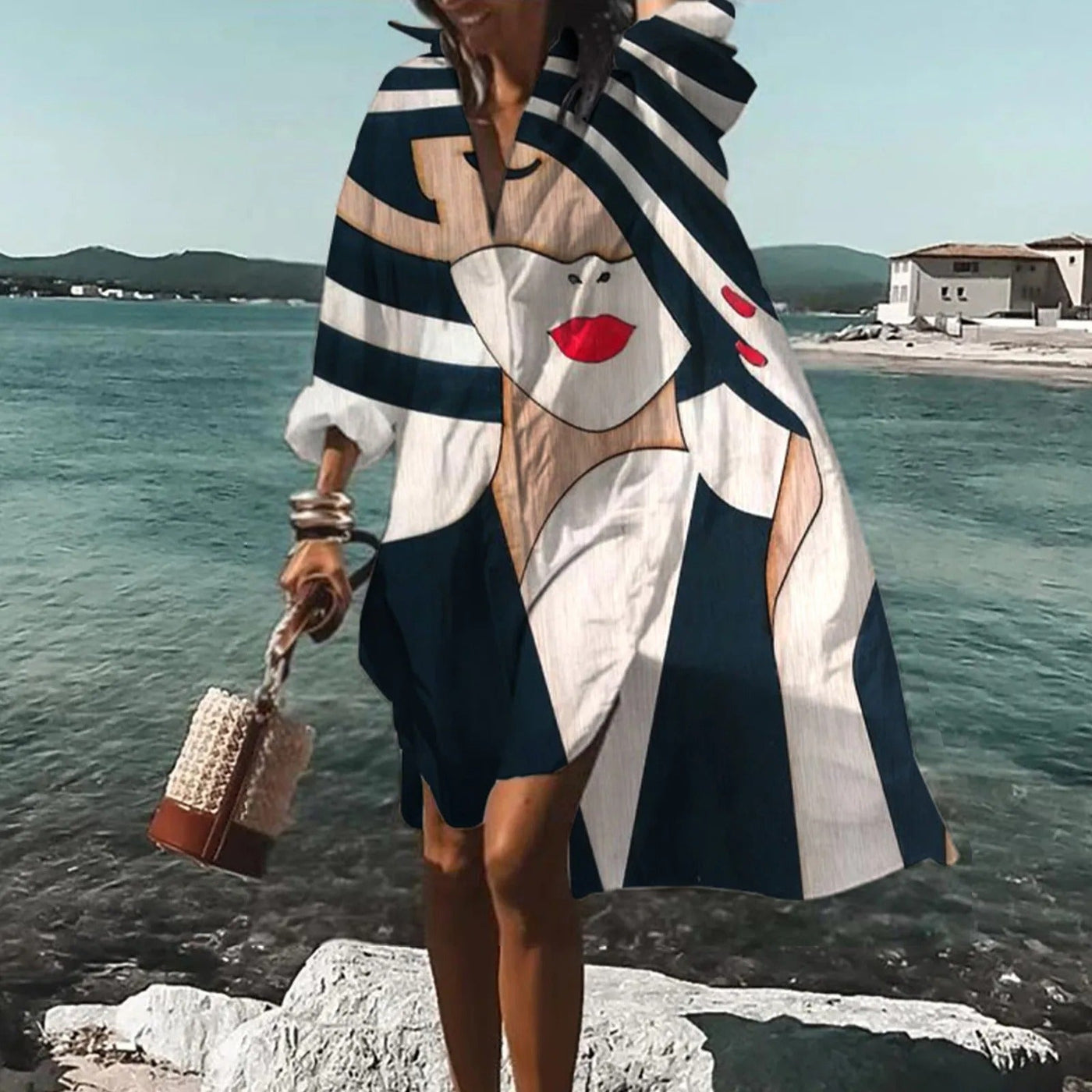 Langes Hemdblusenkleid | Leichte Oversize-Passform | Sommerlicher Look