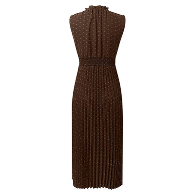 Karin Sommerkleid | Elegantes plissiertes Ärmelloses Midikleid für Sommer