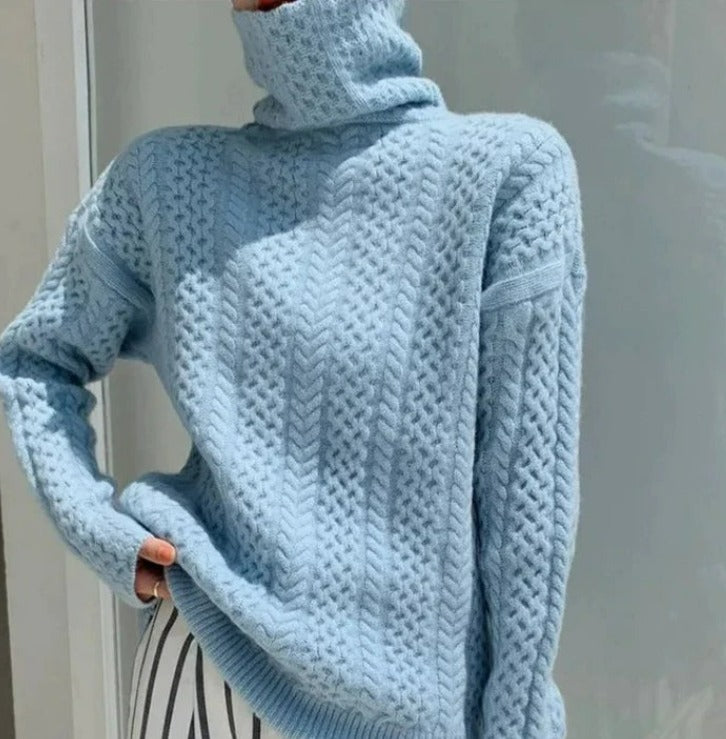 Strickpulli mit Rollkragen
