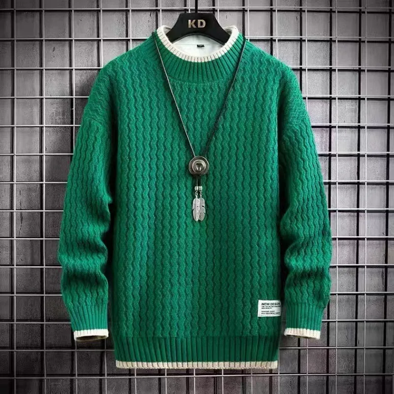 Klassischer Rippenstrickpullover für Herren