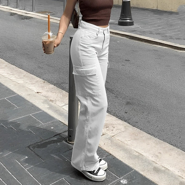 Beileag® | Hoch taillierte Cargo-Jeans für Damen