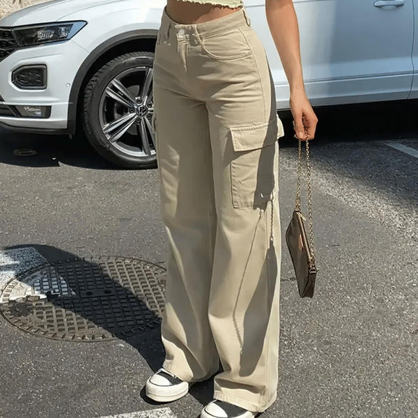 Beileag® | Hoch taillierte Cargo-Jeans für Damen