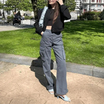 Beileag® | Hoch taillierte Cargo-Jeans für Damen
