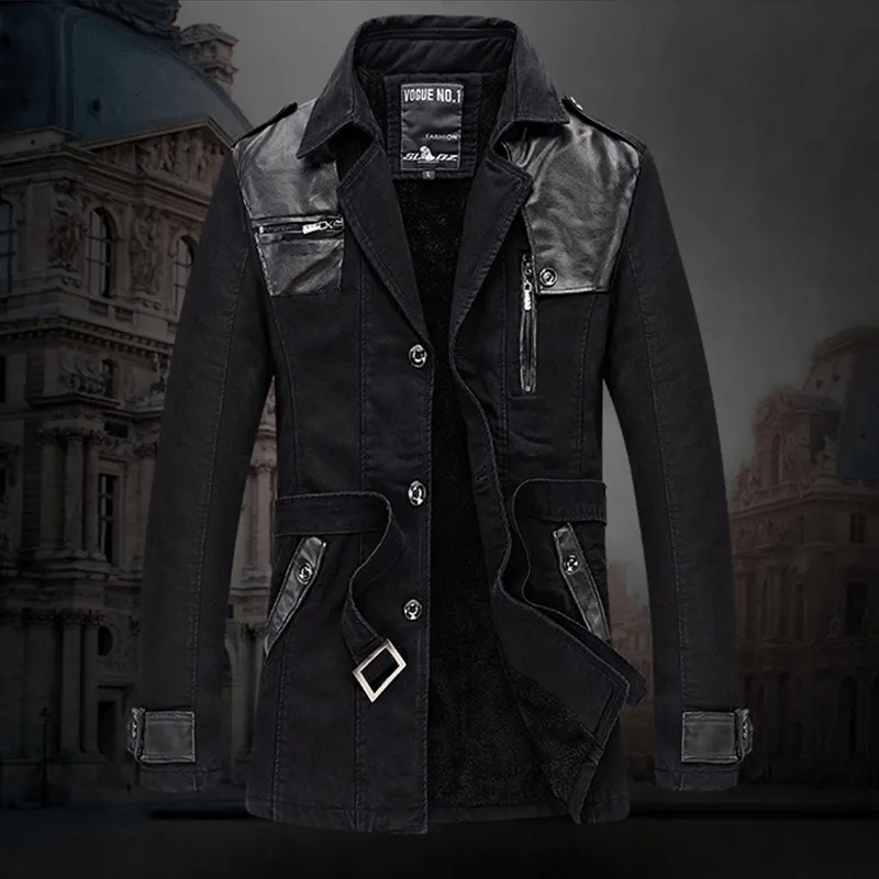 Isolierter Trenchcoat mit Gürtel für Herren