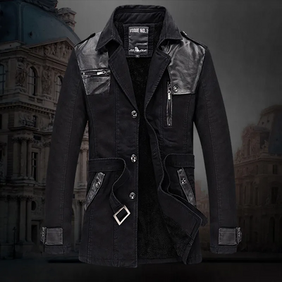Isolierter Trenchcoat mit Gürtel für Herren