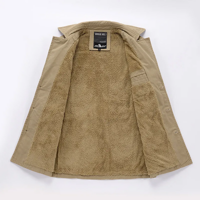 Isolierter Trenchcoat mit Gürtel für Herren