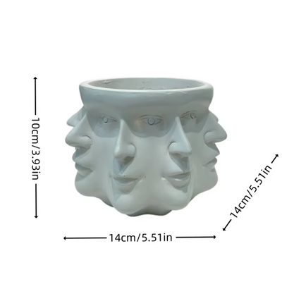 ArtFace 3D Keramische Pflanzenkasse – Modernes Gesichtsdesign Topf