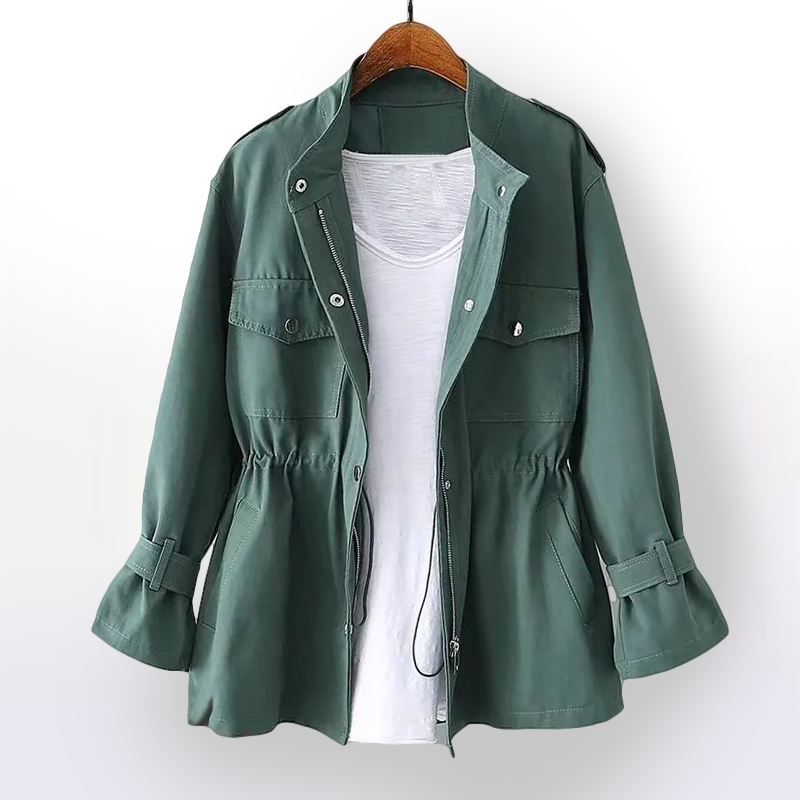 Modische Kurzjacke mit verstellbarer Taille für Frauen