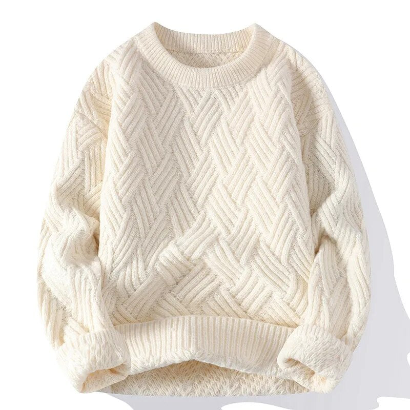 Klassischer Loose Fit-Strickpulloverfür Herren