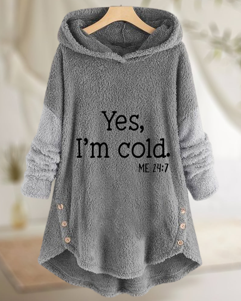 Lockerer Pullover mit Tunnelzug und Kapuze für Damen