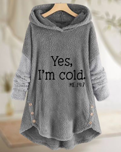 Lockerer Pullover mit Tunnelzug und Kapuze für Damen