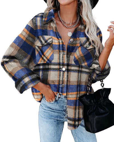 Klassisch karierte Jacke für Damen