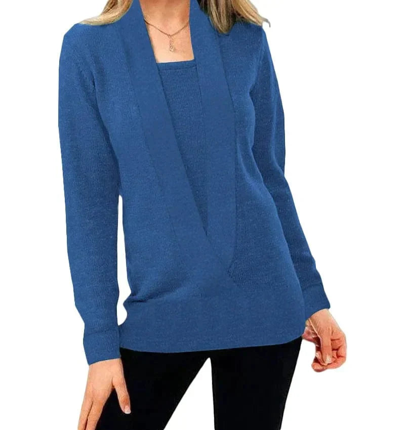 Eleganter Wickelpullover für Damen