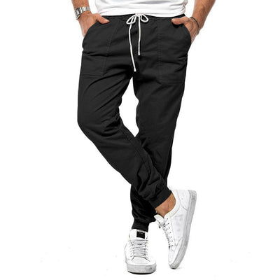Lockere Herren Casual Freizeithose im einfarbigen Design