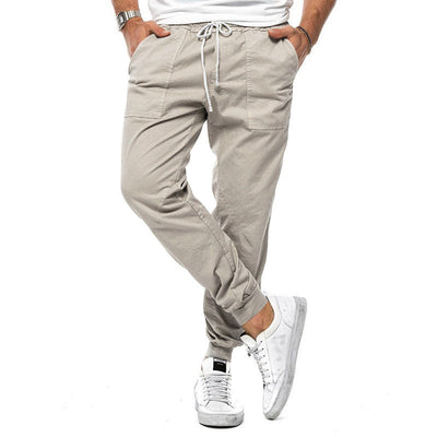 Lockere Herren Casual Freizeithose im einfarbigen Design