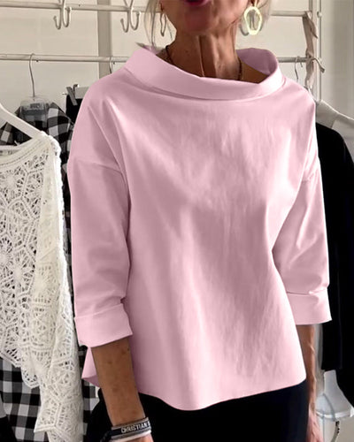 Aldona® | Elegante Damenbluse mit halben Ärmeln