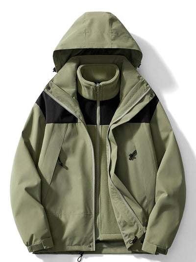 3 in 1 Winterjacke mit Kapuze für Damen