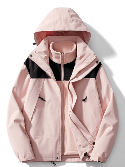 3 in 1 Winterjacke mit Kapuze für Damen
