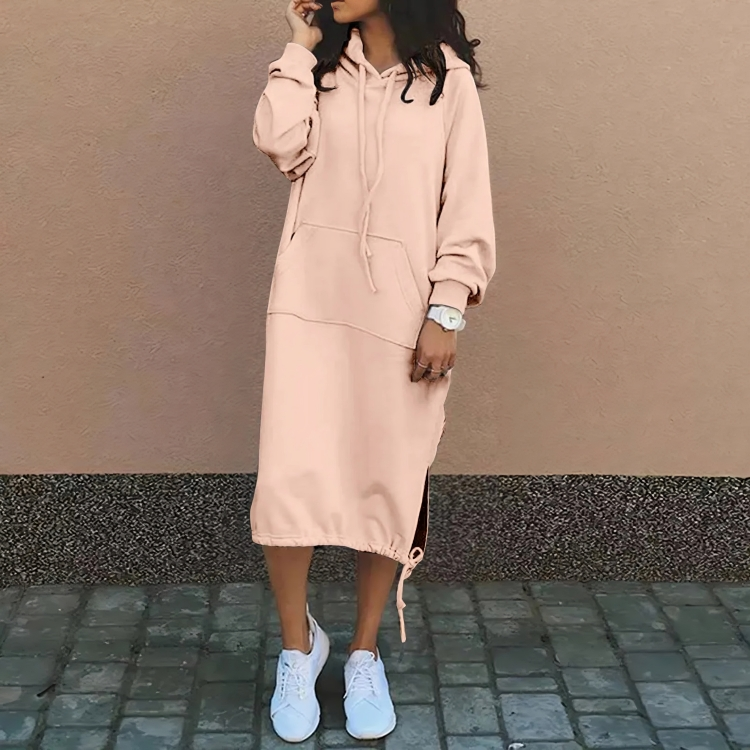 Lässiges Kapuzenkleid für Frauen