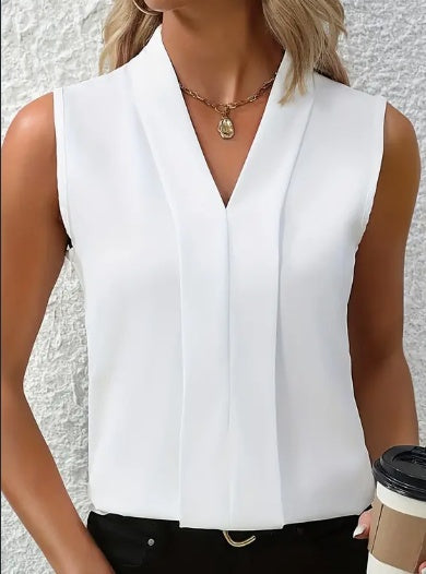 Anemona® | Elegante ärmellose Bluse mit V-Ausschnitt für Damen