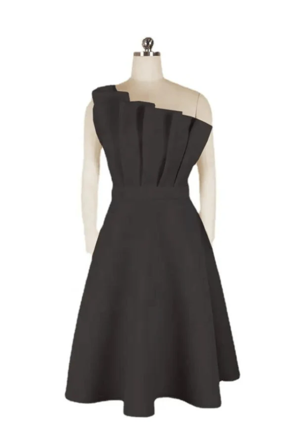 Ein-Schulter-Cocktailkleid für Damen | Midi