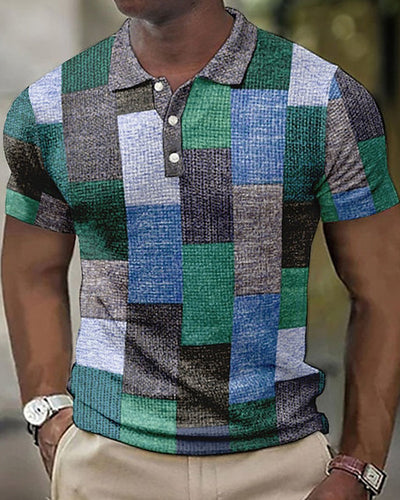 Poloshirt für Herren - Leichtes Karo Polo mit kurzen Ärmeln für den Sommer