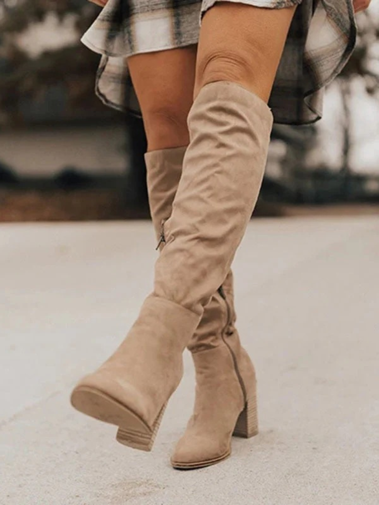 Elegante hochhackige Damen-Kniestiefel | Hohe