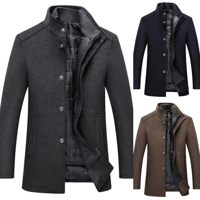 Eleganter Business-Mantel für Herren | Warme