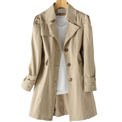 Eleganter Herbst-Trenchcoat für Damen | Lang