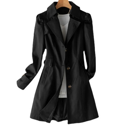 Eleganter Herbst-Trenchcoat für Damen | Lang