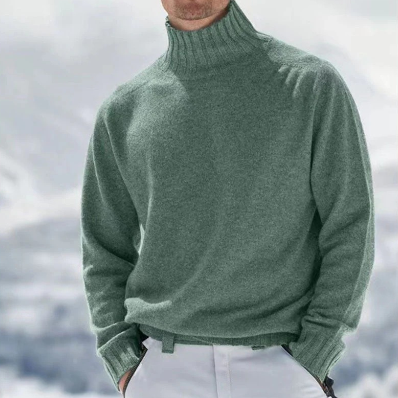 Eleganter warmer Pullover für Herren | Rollkragen