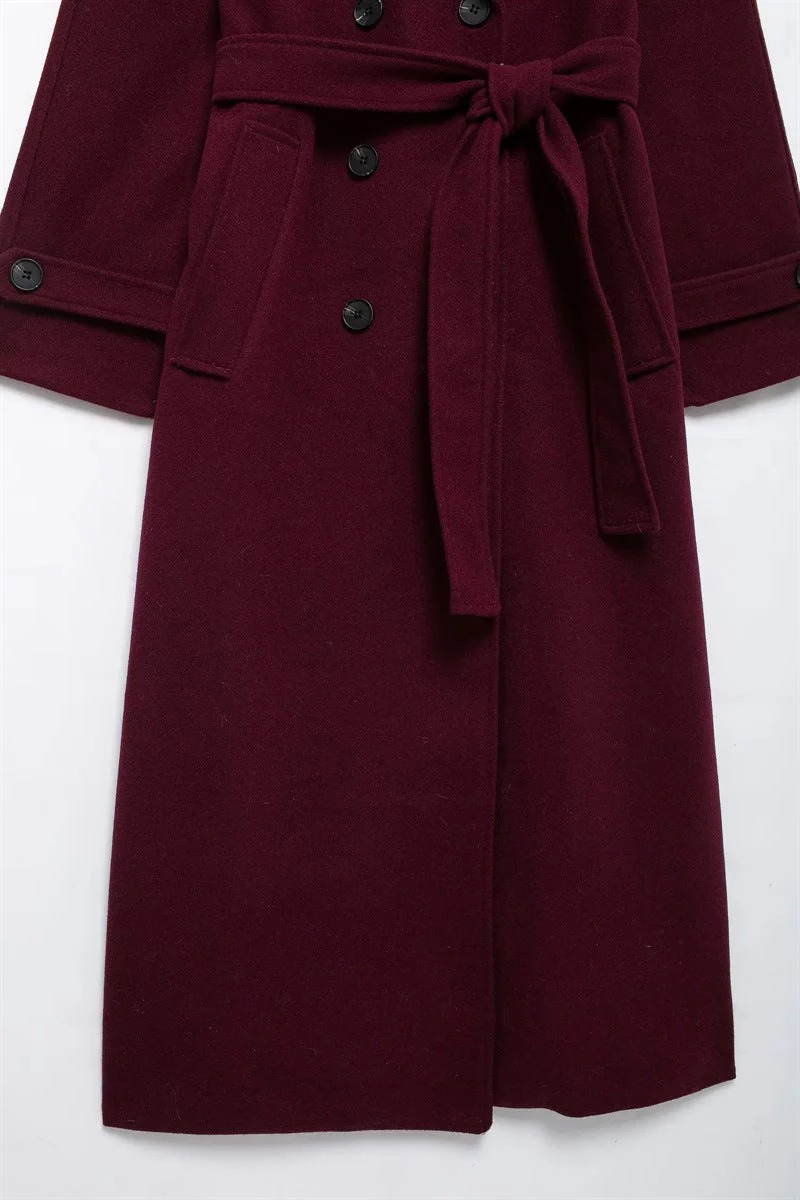 Eleganter Winter-Trenchcoat für Damen | Lang