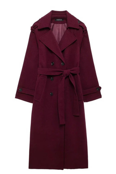 Eleganter Winter-Trenchcoat für Damen | Lang