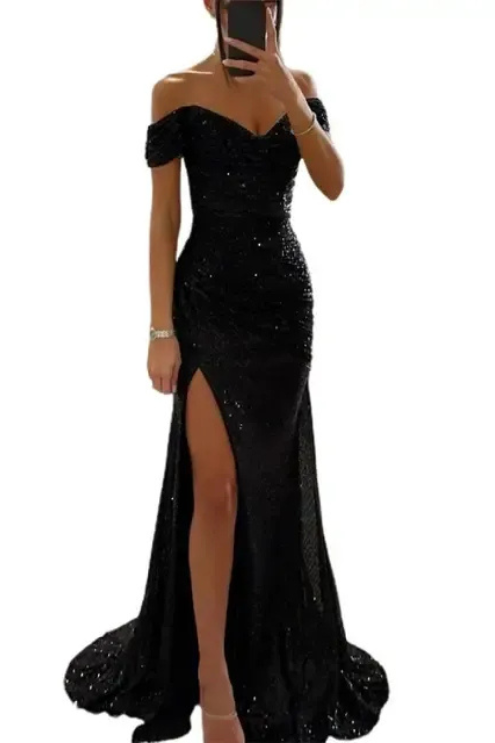 Elegantes Glitzer-Abendkleid für Damen | Maxi