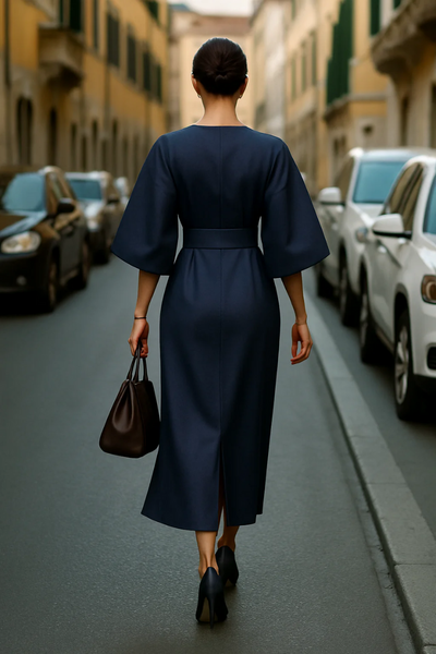 Elegantes Vintage-Kleid für Damen | Midi