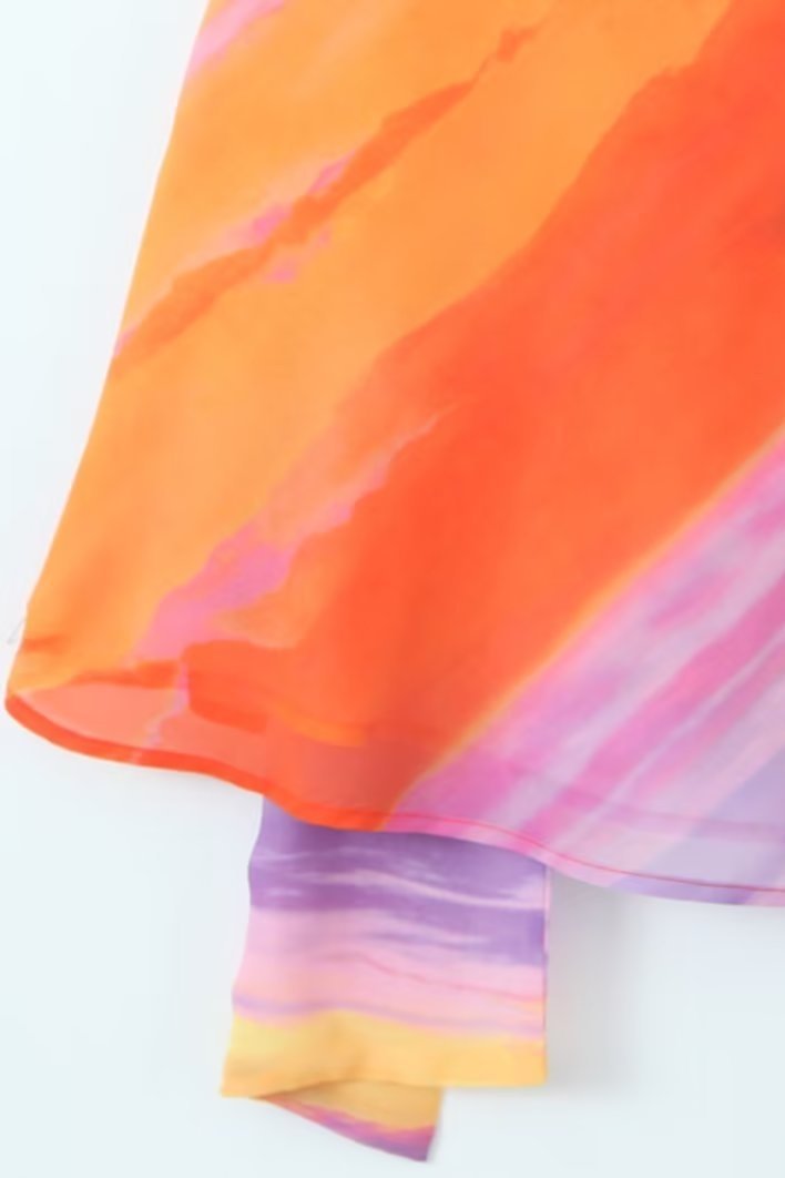Asymmetrisches Minikleid | One-Shoulder-Design | Fließendes Muster