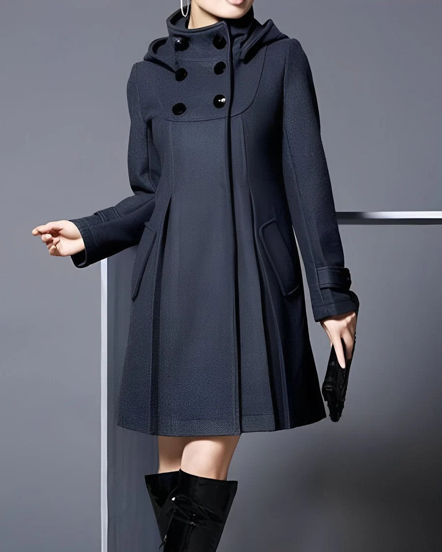 Mid Jacket mit Kapuze und Seitentaschen für Frauen