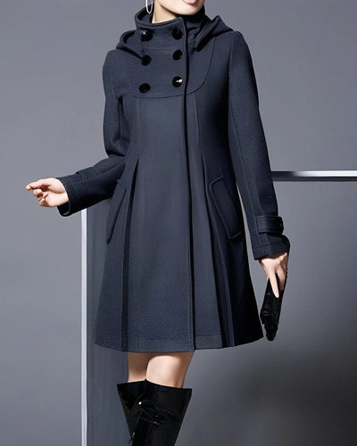 Mid Jacket mit Kapuze und Seitentaschen für Frauen
