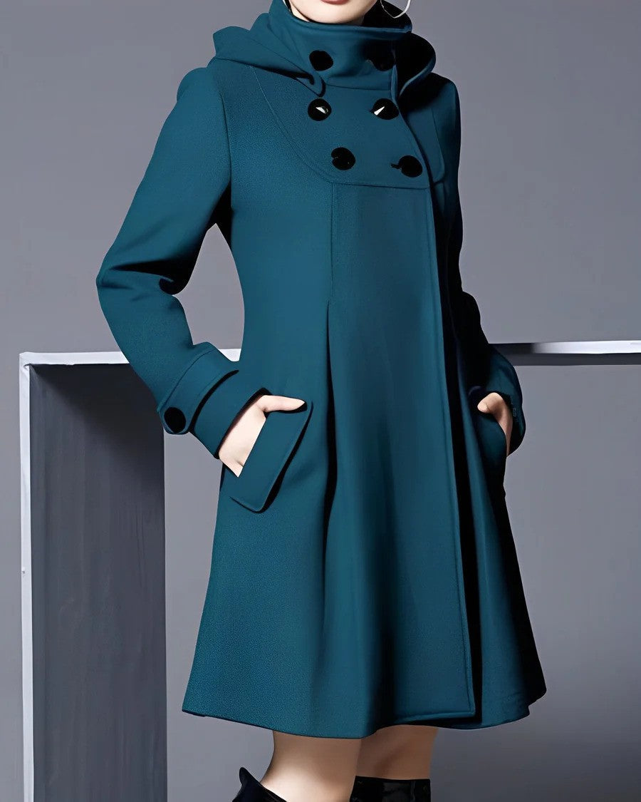 Mid Jacket mit Kapuze und Seitentaschen für Frauen