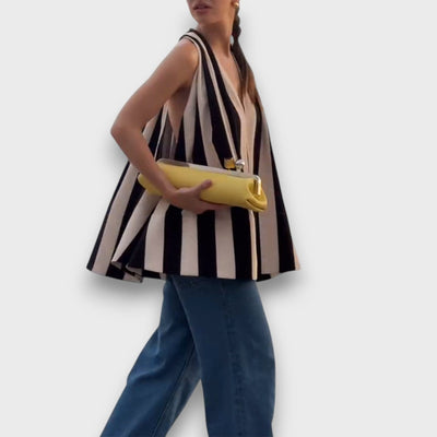 Camelia – Rückenfreies Top mit Streifendetail