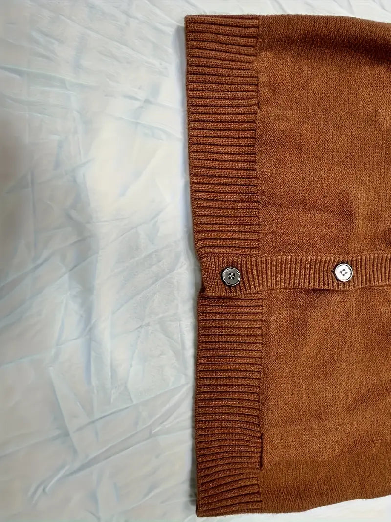 ELEGANTER BRAUNER KABELSTRICK-CARDIGAN | STILVOLL, KOMFORTABEL, VIELSEITIG