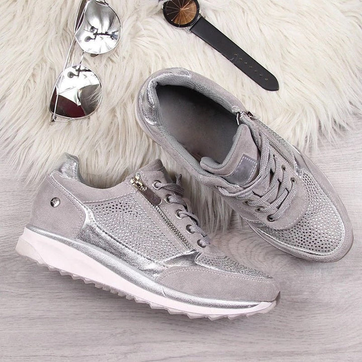 Anty | Glänzende Schnür-Sneaker