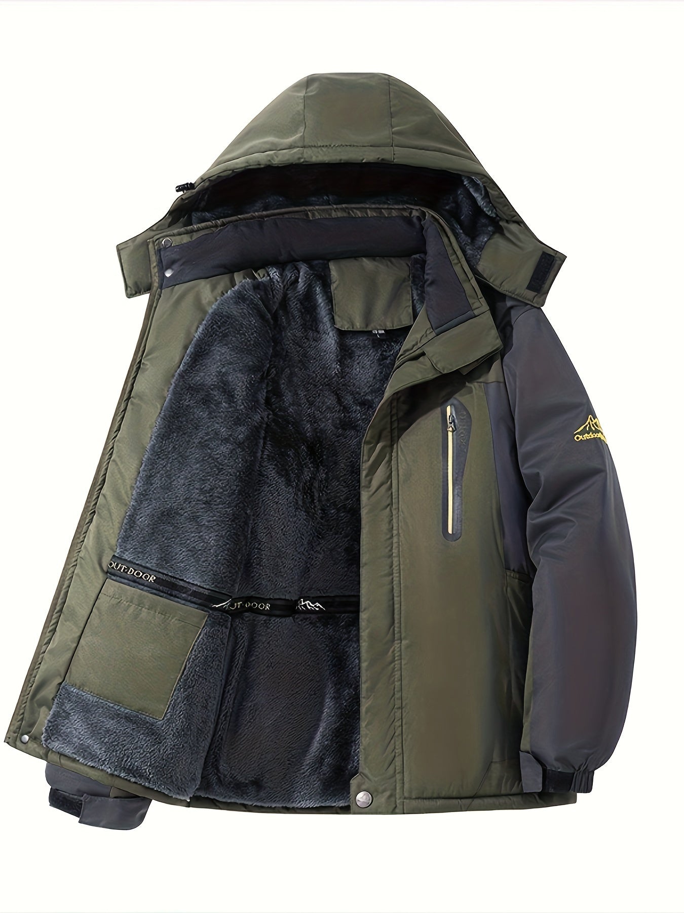 Warme Wasserdichte Winterjacke mit Kapuze für Herren