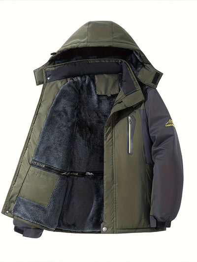 Warme Wasserdichte Winterjacke mit Kapuze für Herren
