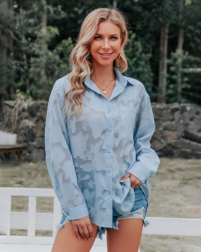 Aulikki® | Durchsichtige Bluse mit Knopfleiste aus Spitze