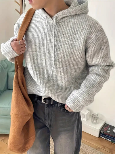 Modische Rippenstrickjacke für Männer