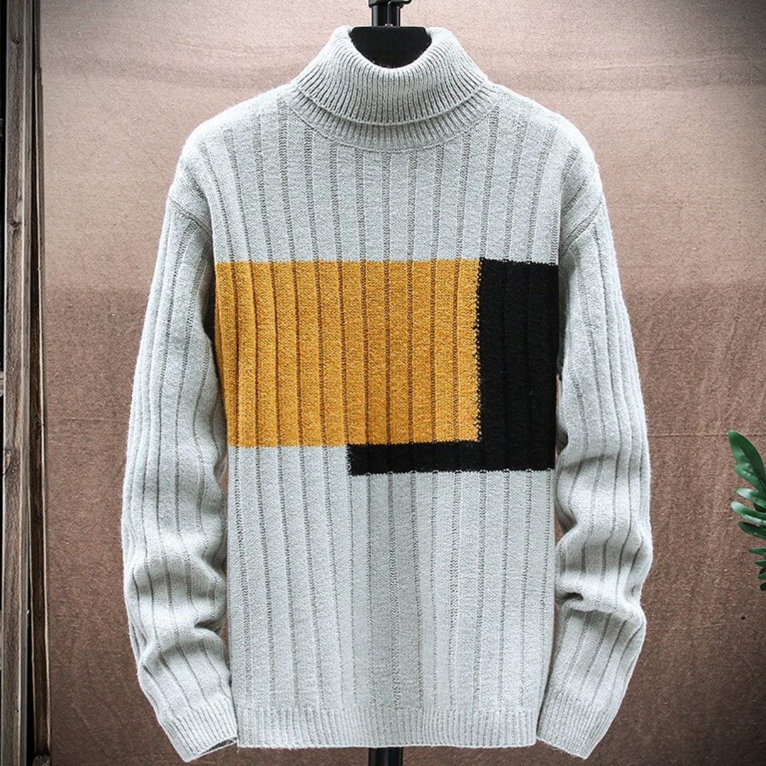 Kabelstrickpullover mit tiefem V-Ausschnitt Für Herren