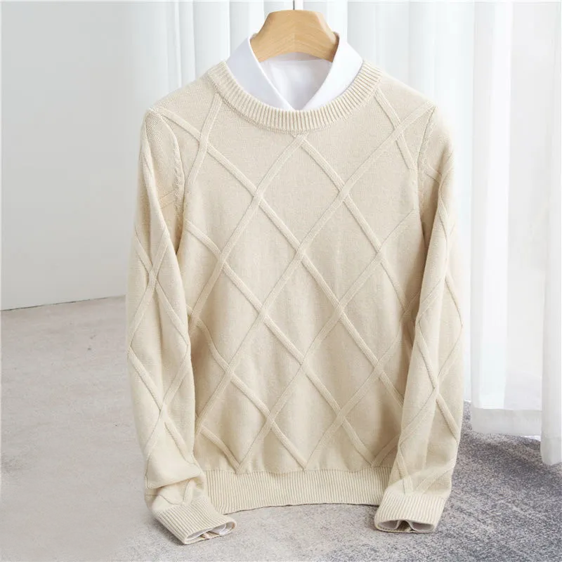 Pullover mit Rautenmuster für Herren
