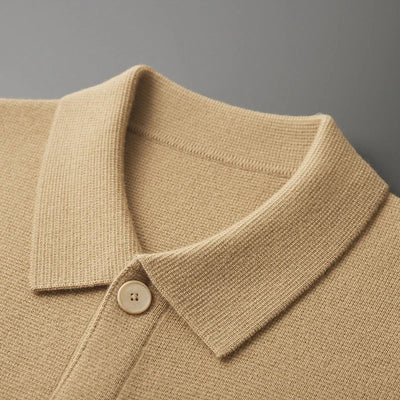 Knopfmantel mit Revers und Taschen für Herren