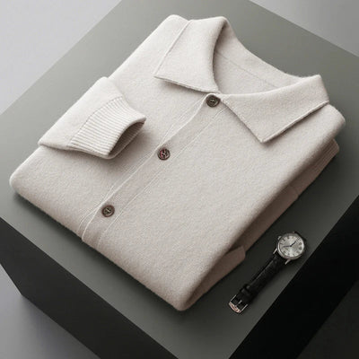 Knopfmantel mit Revers und Taschen für Herren